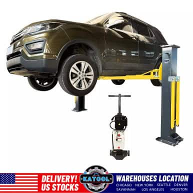 Katool 12,000lbs 2-Post Auto Lift – Single Lock Release Garage Hoist