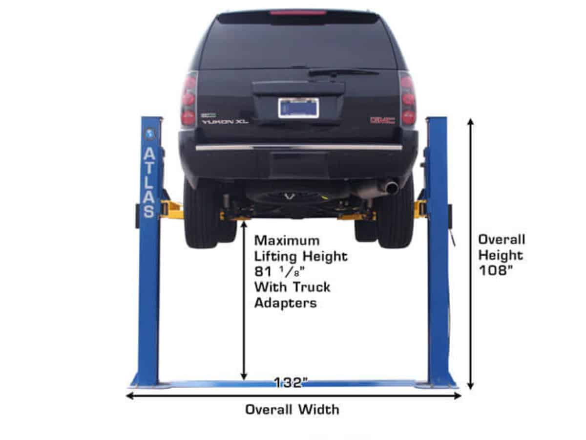 Atlas BP8000 8,000 lb Baseplate 2-Post Car Lift