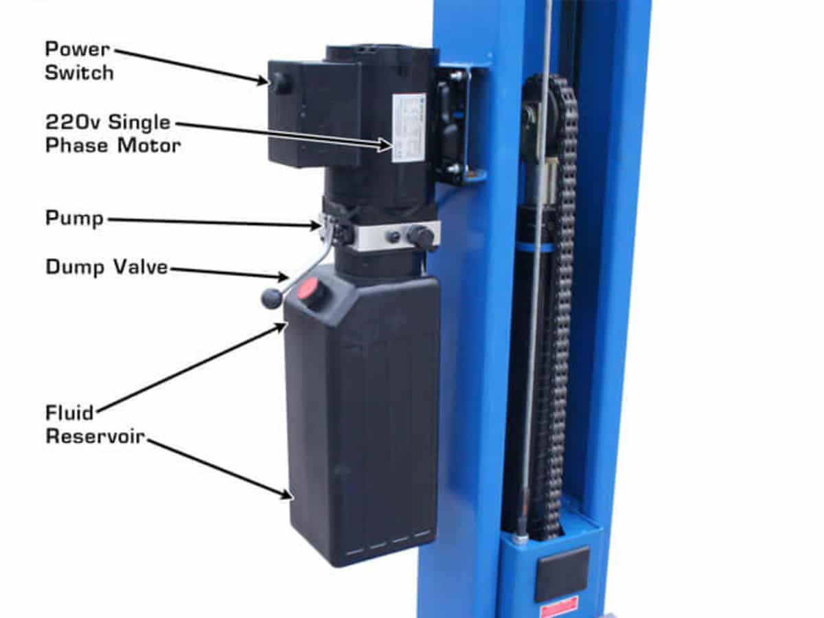 Atlas BP8000 8,000 lb Baseplate 2-Post Car Lift