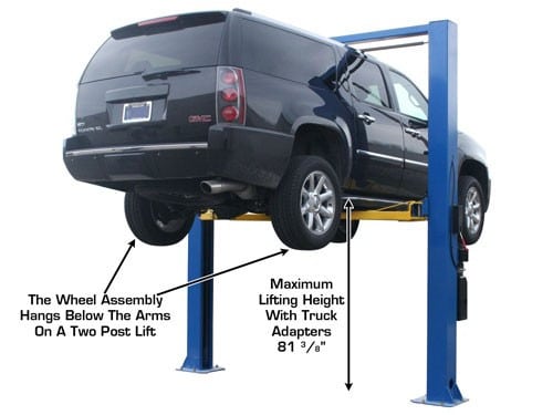 Atlas 9OHSC (SS) 9,000 lb Overhead 2-Post Car Lift