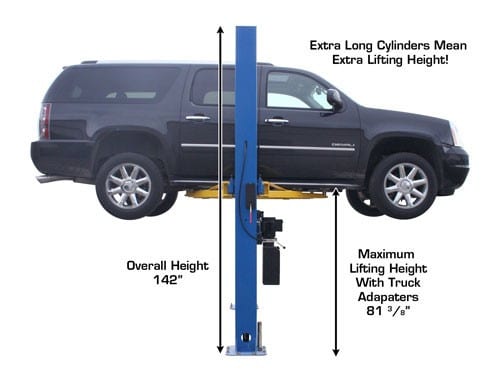 Atlas 9OHSC (SS) 9,000 lb Overhead 2-Post Car Lift