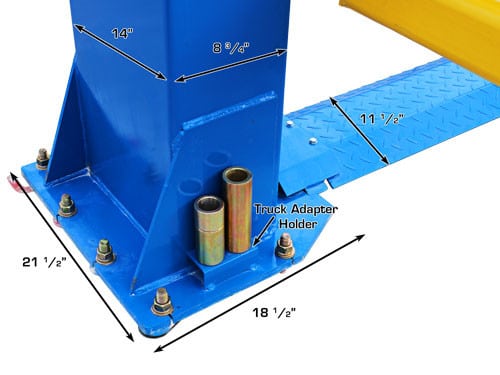 Atlas BP12000 12,000lbs 2-Post Bottom Plate Car Lift