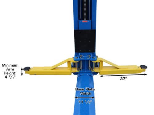 Atlas BP12000 12,000lbs 2-Post Bottom Plate Car Lift