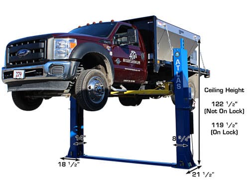 Atlas BP12000 12,000lbs 2-Post Bottom Plate Car Lift