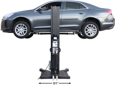 ATLAS PSP-6000 - 6,000 lb Portable Single Post Lift