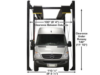 ATLAS ST-7000 SUPER TALL 4 Post Lift (7,000lbs Capacity)