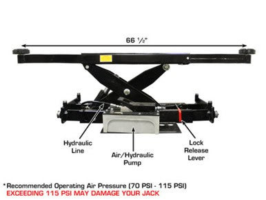 ATLAS RJ-8000 Air/Hydraulic Center Rolling Jack
