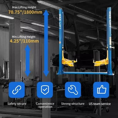 M&E 10000 lbs Two Post Lift 2 Post Lift Auto Lift Car Lift Hoist Equipment