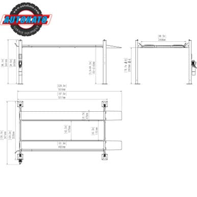 Katool KT-4H110 11,000 lb Four Post Vehicle Lift
