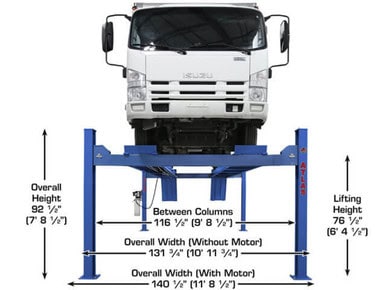 ATLAS Platinum PVL14 ALI Certified 14,000 Lbs. Capacity Commercial Grade 4-Post Lift