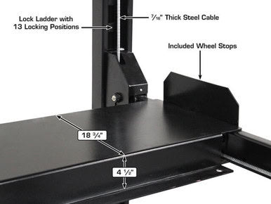 ATLAS Apex 8 Extra High 4-Post Hobbyist Lift - ALI Certified