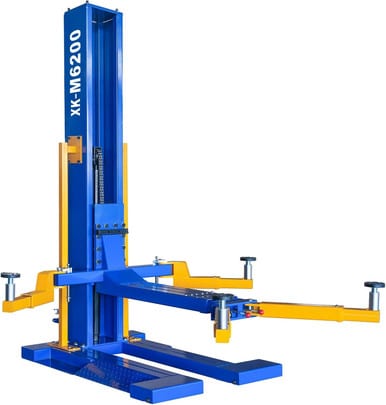 XK M6200 Car Lifts Model 220V Manually Unlock Mobile 6200Lbs Capacity Single Post Lift 36 Months Parts Replacemen