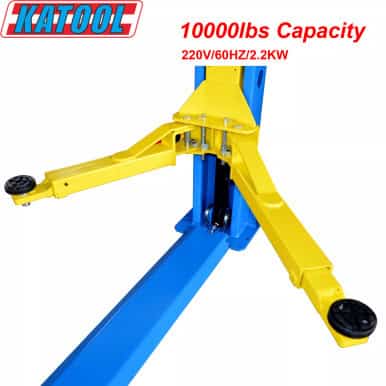 Katool KT-H105 10,000lbs 2-Post Vehicle Lift – Dual Safety Garage Hoist