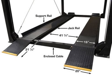 ATLAS ST-7000 SUPER TALL 4 Post Lift (7,000lbs Capacity)