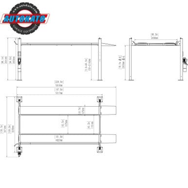 11000 Lbs Four Post Parking Lift 4-Post Auto Lift Garage Lift Storage