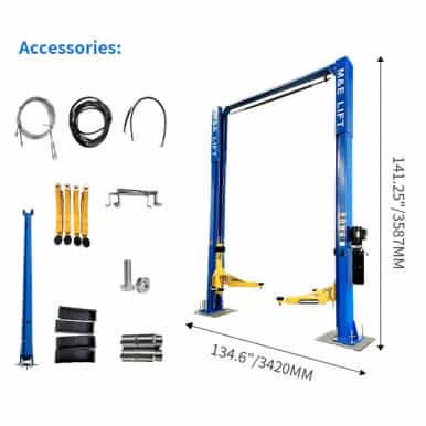 M&E 2 Post Lift 11000lbs Two Post Auto Lift Auto Truck Hoist Super Quality