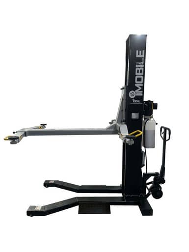 iDEAL MSC-6KLP 6,000 lb. Low Profile Mobile Single Post Lift - Black Edition