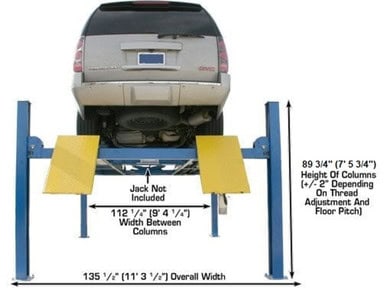 ATLAS 412 12,000 lb Commercial 4-Post Lift