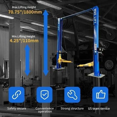 KATOOL 11000lbs 2 Post Car Lift Clearfloor Car Lift Auto Lift 2 Post Lift/Two Post Lift Car Lifts for Home Garage